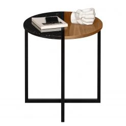 Temahome Beistelltisch Sonata - Marmor / Stahl - Walnuss / Schwarz -Wohnzimmermöbel boutique en ligne 1000198867 191209 09463400080 DETAILS P000000001000198867