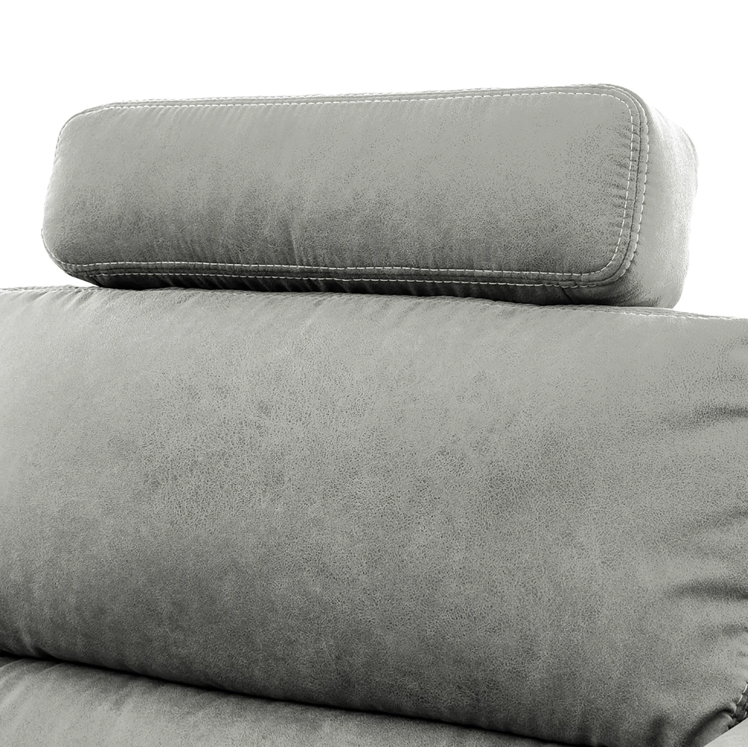 Ars Natura Wohnlandschaften Korfi - Microfaser - Platin - Ottomane davorstehend links - Mit Kopfstütze 9 Ars Natura Wohnlandschaften Korfi - Microfaser - Platin - Ottomane davorstehend links - Mit Kopfstütze – Bild 9