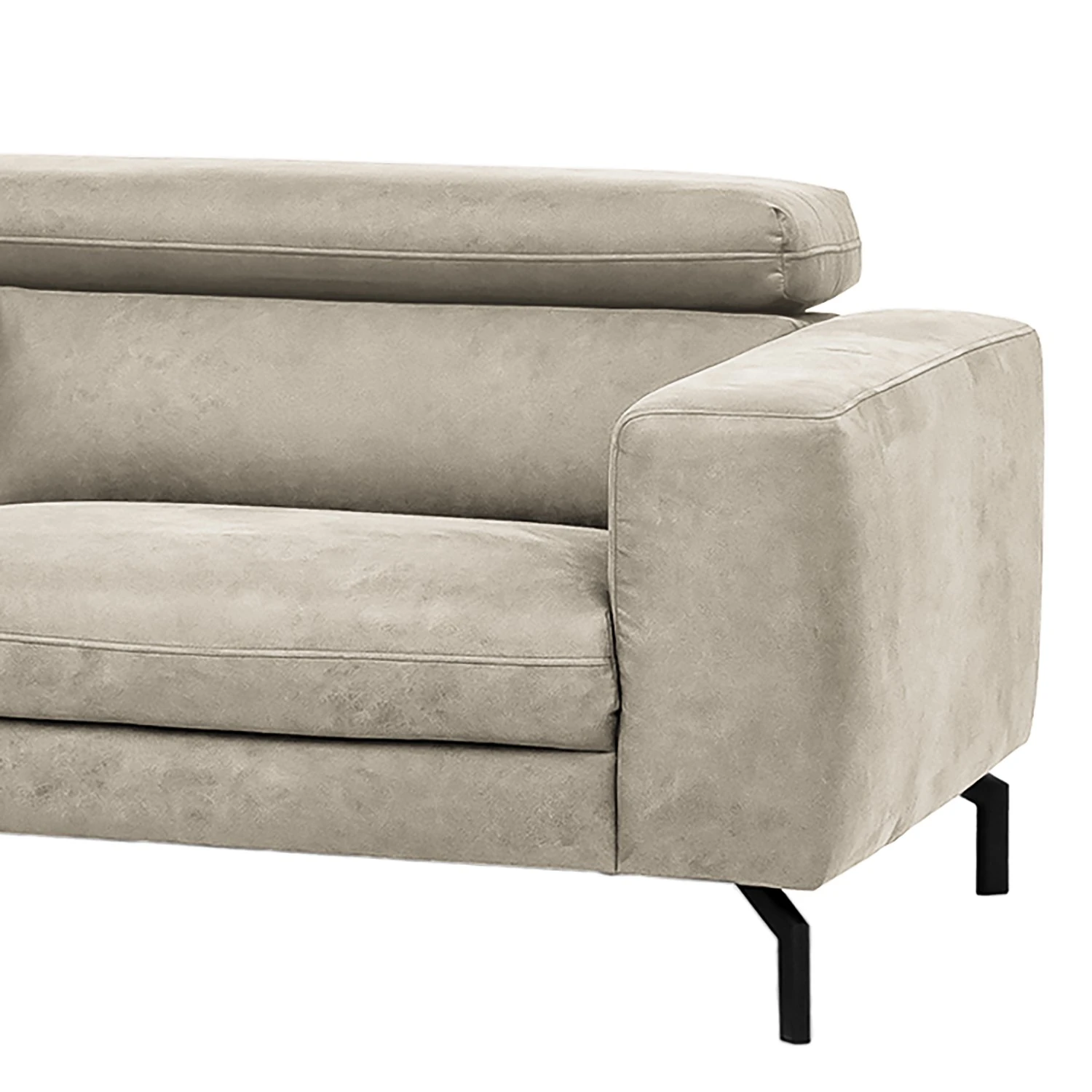 Fredriks Ecksofa Brodi - Microfaser - Lichtgrau - Ottomane davorstehend links 6 Fredriks Ecksofa Brodi - Microfaser - Lichtgrau - Ottomane davorstehend links – Bild 6