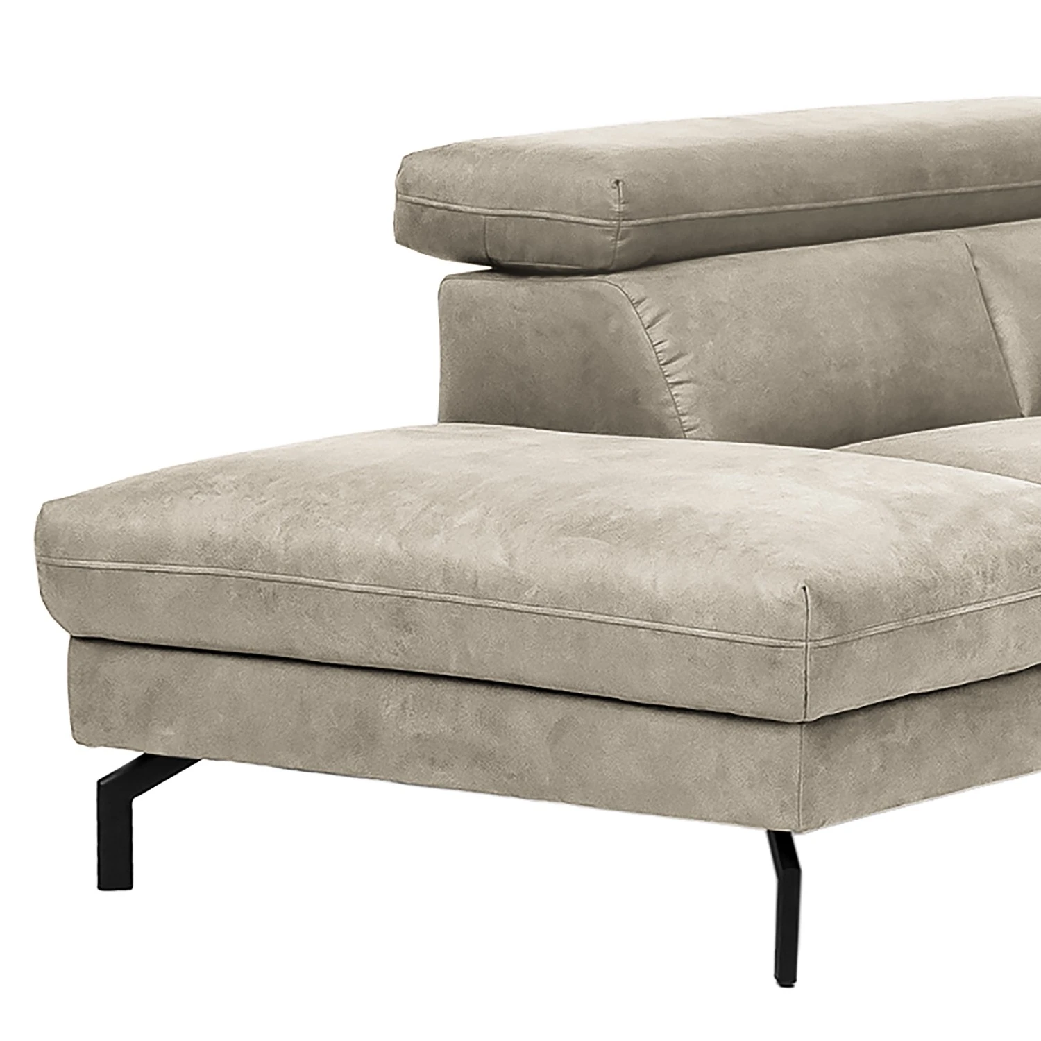 Fredriks Ecksofa Brodi - Microfaser - Lichtgrau - Ottomane davorstehend links 7 Fredriks Ecksofa Brodi - Microfaser - Lichtgrau - Ottomane davorstehend links – Bild 7