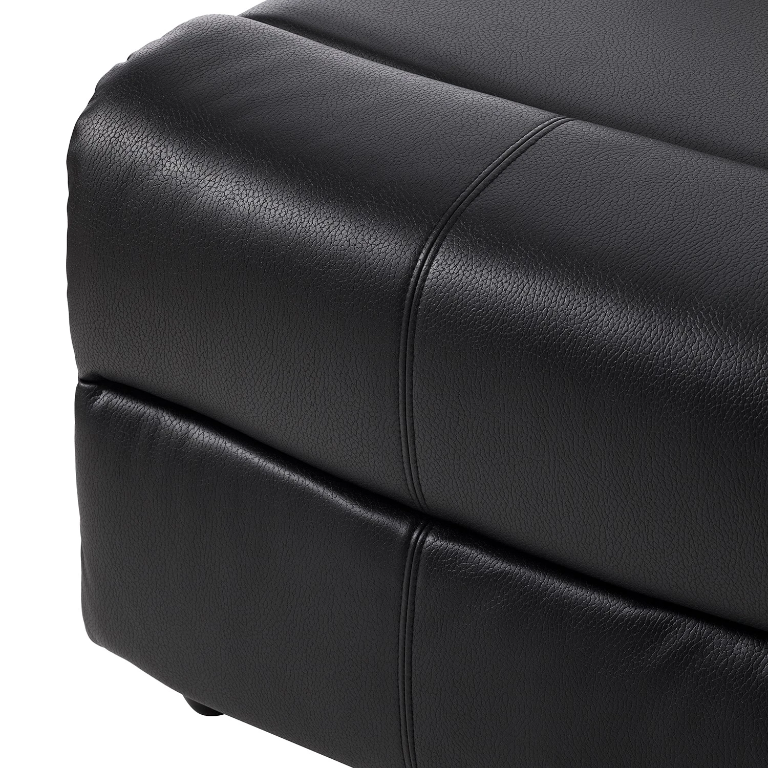 Modoform Ecksofa Mendis - Kunstleder - Schwarz - Ottomane davorstehend rechts 10 Modoform Ecksofa Mendis - Kunstleder - Schwarz - Ottomane davorstehend rechts – Bild 10