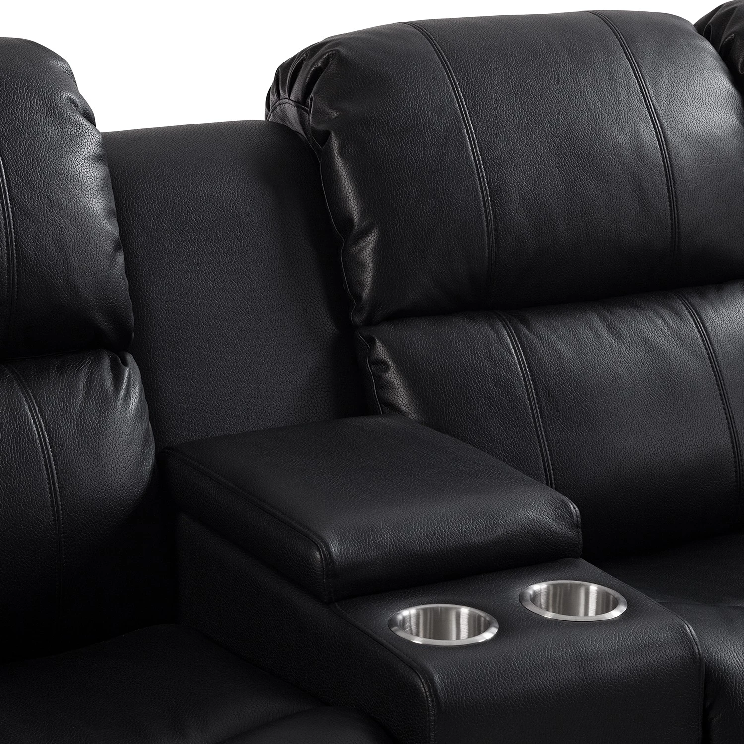 Modoform Ecksofa Mendis - Kunstleder - Schwarz - Ottomane davorstehend rechts 11 Modoform Ecksofa Mendis - Kunstleder - Schwarz - Ottomane davorstehend rechts – Bild 11