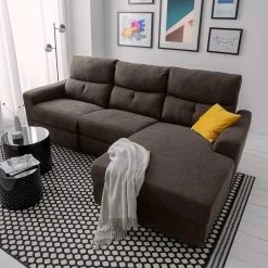 Modoform Ecksofa Bazaar - Flachgewebe - Braungrau - Ottomane davorstehend rechts -Wohnzimmermöbel boutique en ligne 1000200111 210323 15310202909 MOOD DETAILS P000000001000200111 mood