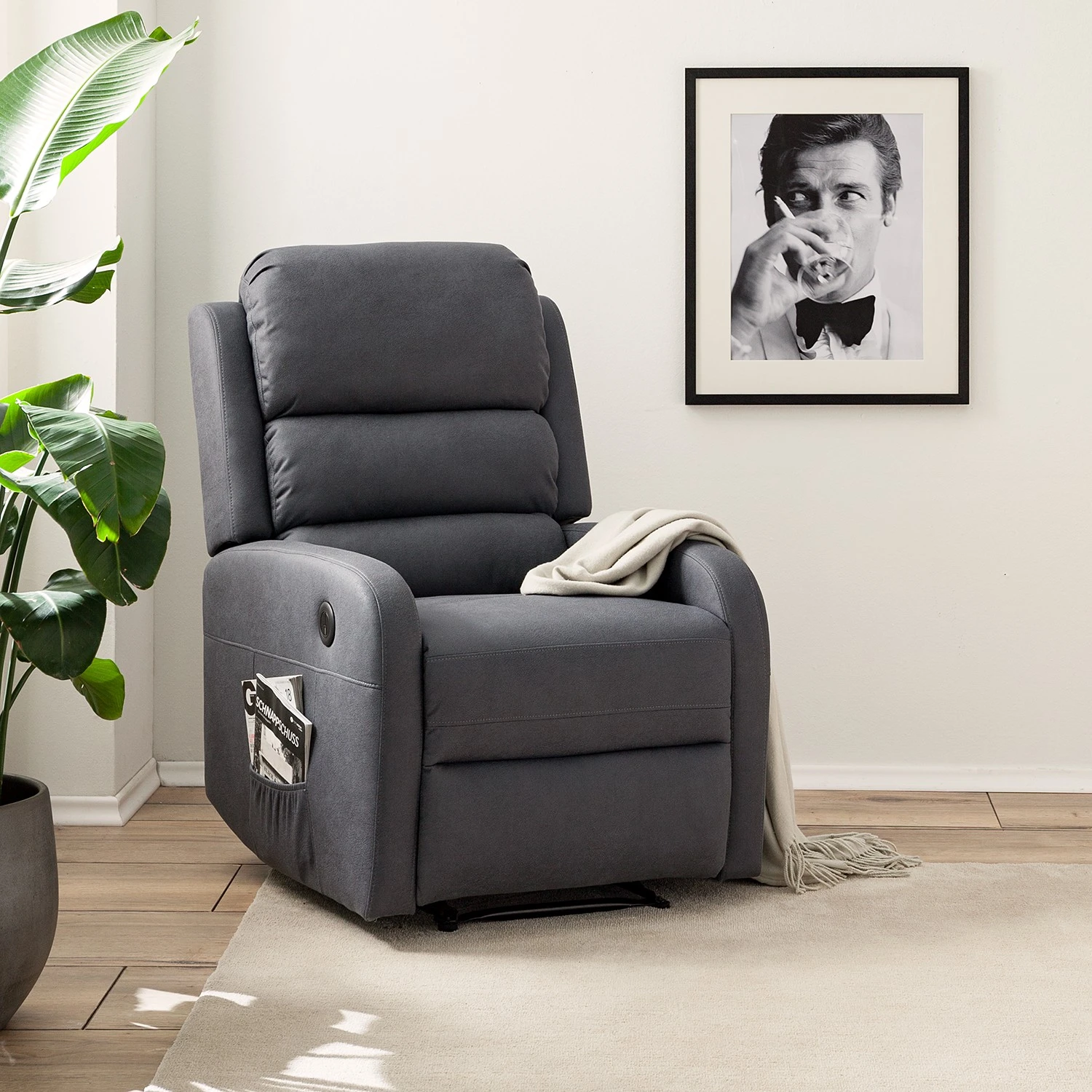 Modoform Relaxsessel Bartlett - Microfaser - Grau 2 Modoform Relaxsessel Bartlett - Microfaser - Grau – Bild 2