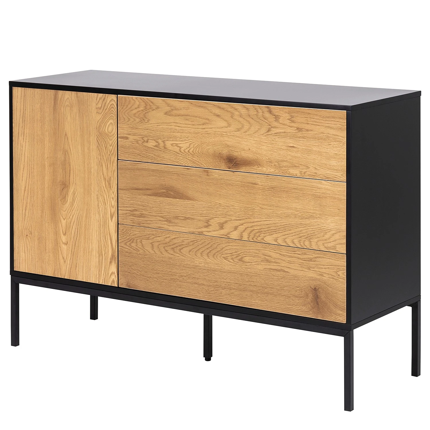 Red Living Sideboard Coogee II - Wildeiche Dekor / Schwarz 1 Red Living Sideboard Coogee II - Wildeiche Dekor / Schwarz