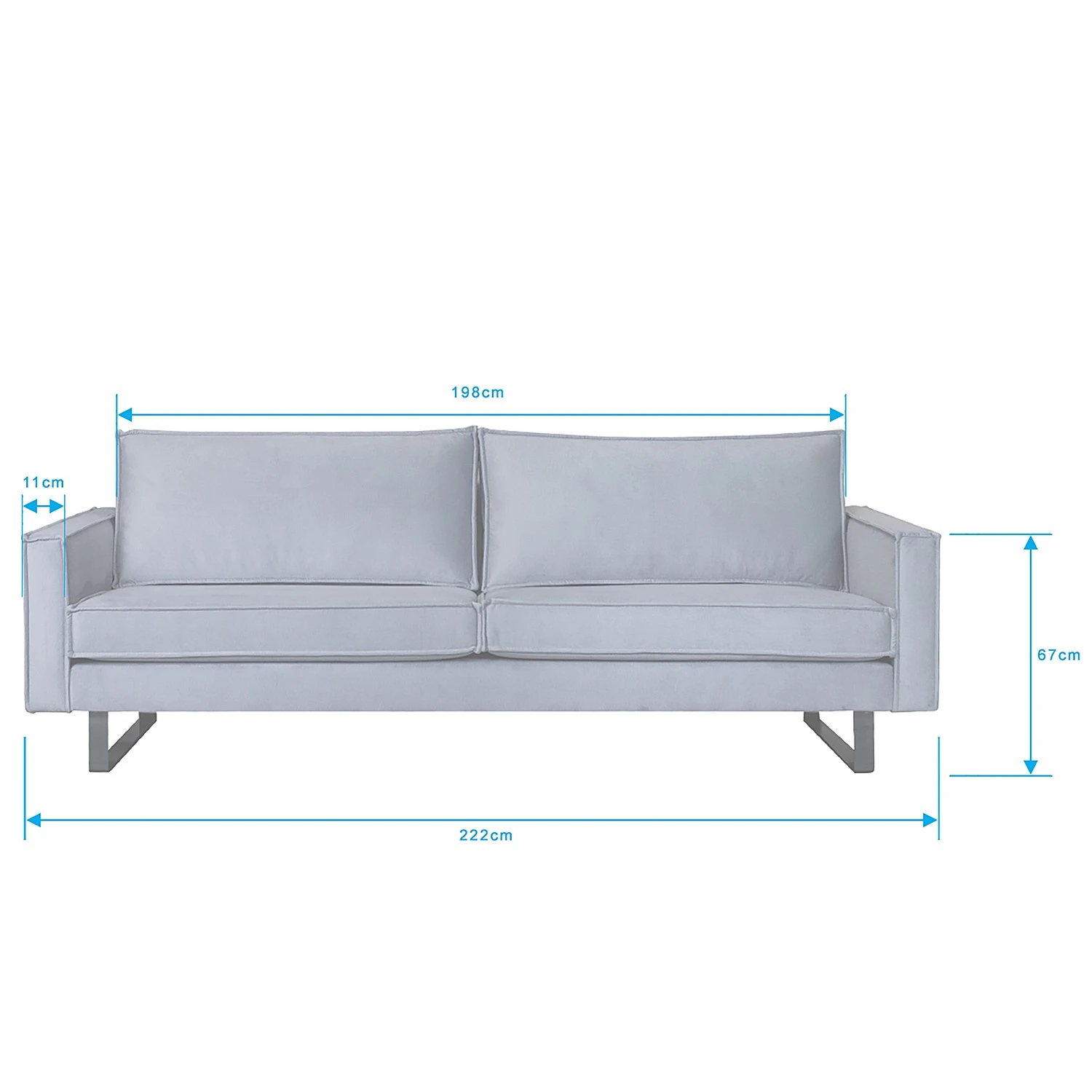 Ars manufacti Sofa Liel II (3-Sitzer) - Samt - Samt Onoli: Anthrazit 7 Ars manufacti Sofa Liel II (3-Sitzer) - Samt - Samt Onoli: Anthrazit – Bild 7