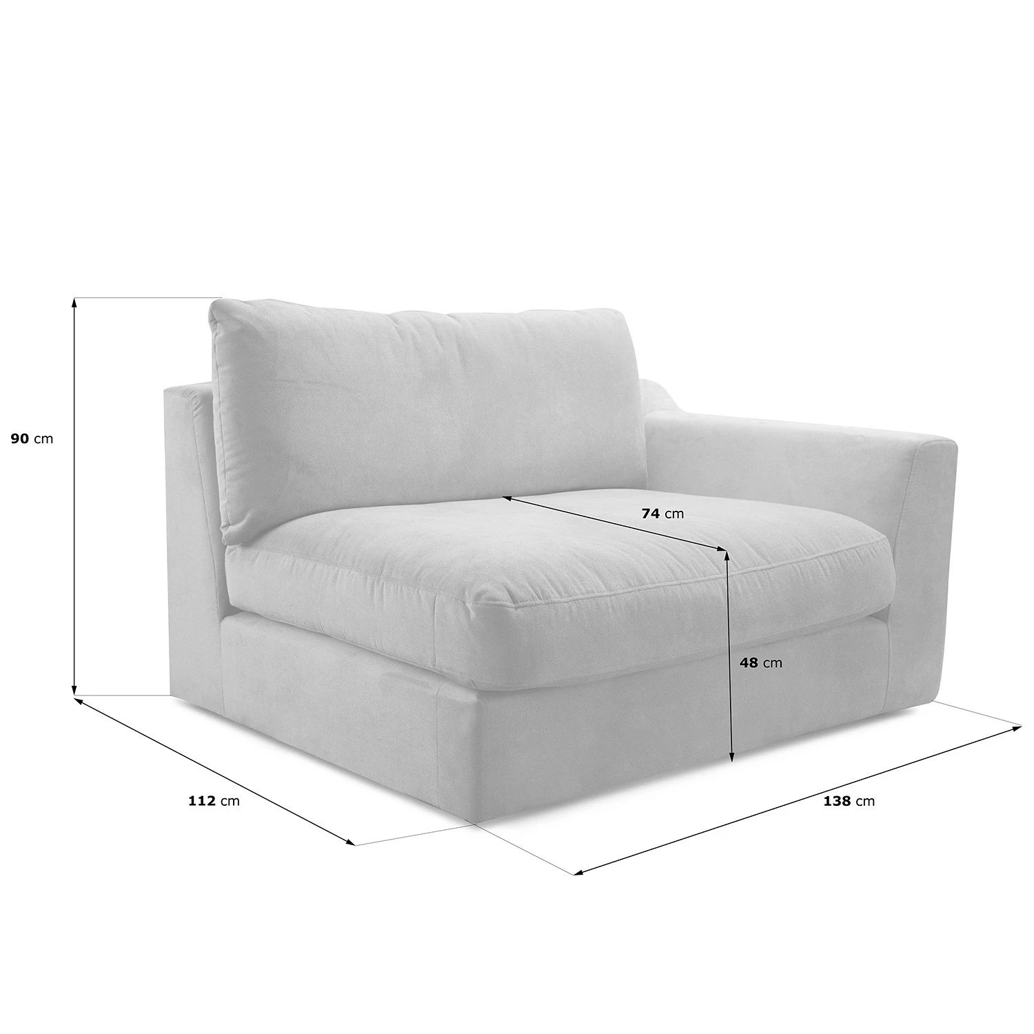 Fredriks Sofa Dixwell (1,5-Sitzer) - Flachgewebe - Kaschmir - Armlehne davorstehend rechts 9 Fredriks Sofa Dixwell (1,5-Sitzer) - Flachgewebe - Kaschmir - Armlehne davorstehend rechts – Bild 9