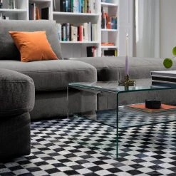 Fredriks Recamiere Dixwell - Flachgewebe - Grau - Armlehne davorstehend links -Wohnzimmermöbel boutique en ligne 1000202154 220114 065406000120 DETAILS P000000001000202154