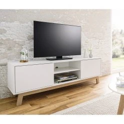 Norrwood TV-Lowboard Sinetta - Weiß / Eiche Dekor -Wohnzimmermöbel boutique en ligne 1000202435 200124 09541200031 MOOD DETAILS P000000001000202435 mood