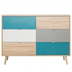 Norrwood Kommode Bibury I - Mehrfarbig / Eiche Sonoma Dekor -Wohnzimmermöbel boutique en ligne 1000202438 200124 09541400072 DETAILS P000000001000202438