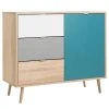 Norrwood Kommode Bibury II - Mehrfarbig / Eiche Sonoma Dekor