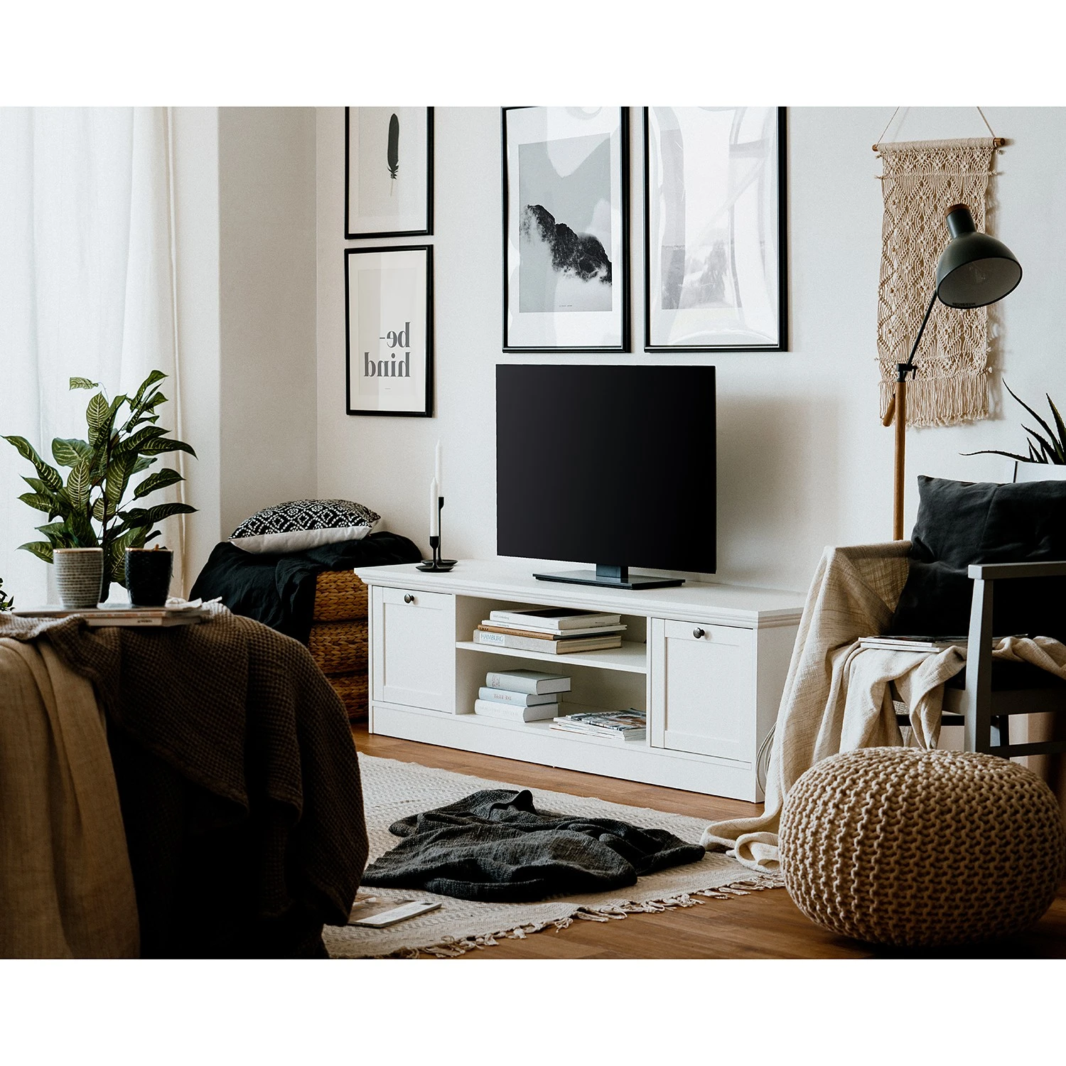 Norrwood TV-Lowboard Woodland - Weiß 5 Norrwood TV-Lowboard Woodland - Weiß – Bild 5