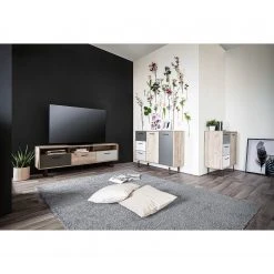 Norrwood TV-Lowboard Brookton - Mehrfarbig / Eiche Dekor -Wohnzimmermöbel boutique en ligne 1000202464 200124 09543600204 MOOD DETAILS P000000001000202464 mood