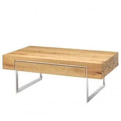 Loftscape Couchtisch Moab - Echtholzfurnier - Asteiche / Silber