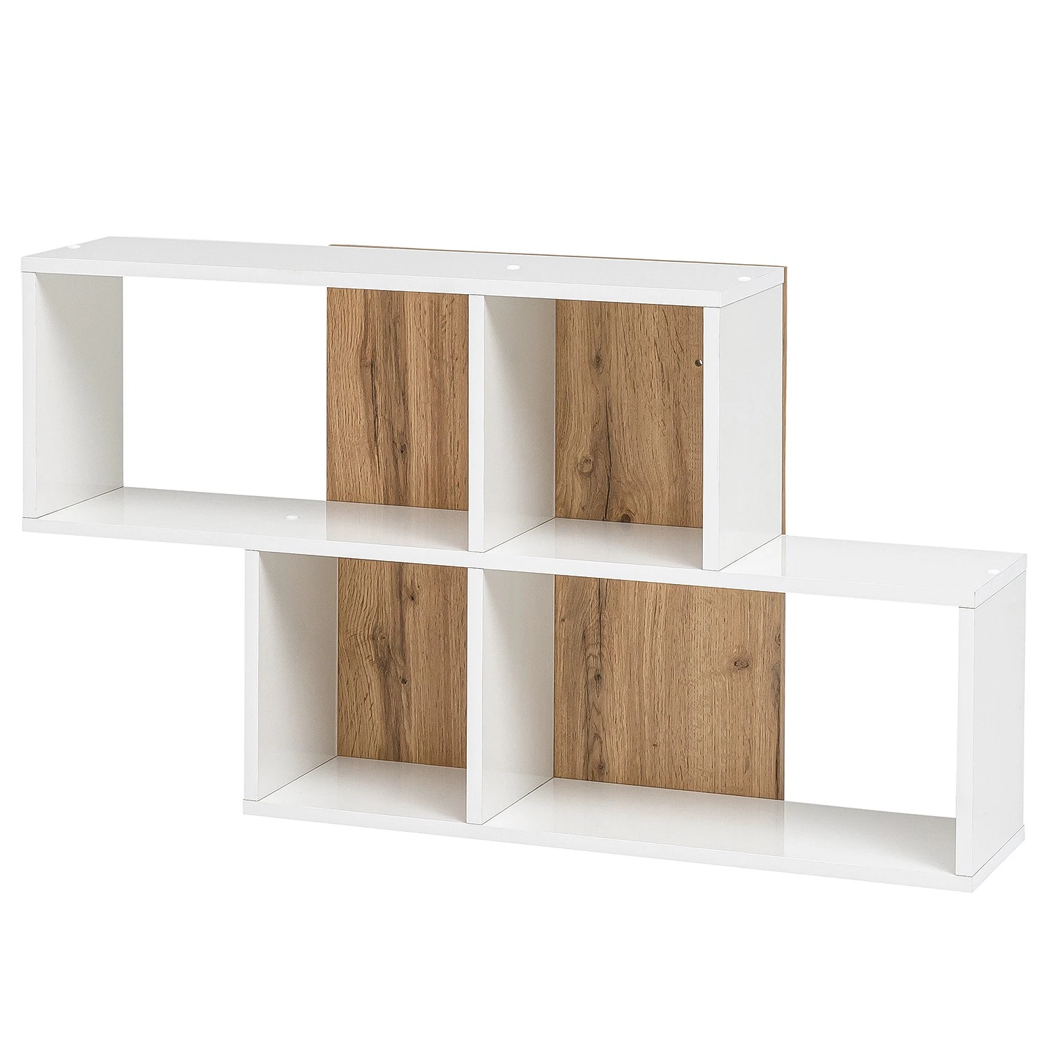 Schildmeyer Wandregal Padua - Weiß / Eiche Landhaus Dekor 1 Schildmeyer Wandregal Padua - Weiß / Eiche Landhaus Dekor