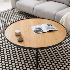 Fredriks Couchtischset Permet (2er-Set) - Echtholzfurnier - Eiche / Schwarz -Wohnzimmermöbel boutique en ligne 1000204348 200212 13333700004 MOOD DETAILS P000000001000204348 mood