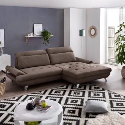 Fredriks Ecksofa Gorman - Microfaser - Taupe - Longchair davorstehend rechts - Schlaffunktion -Wohnzimmermöbel boutique en ligne 1000205237 200310 12355301026 MOOD DETAILS P000000001000205237 mood