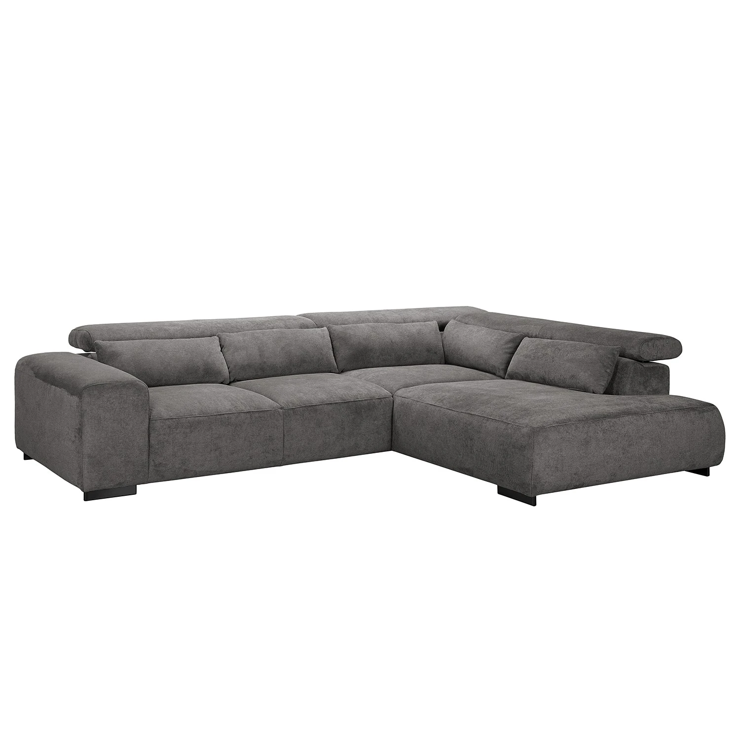 Fredriks Ecksofa Dolton - Microfaser - Grau - Ottomane davorstehend rechts 1 Fredriks Ecksofa Dolton - Microfaser - Grau - Ottomane davorstehend rechts