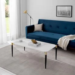 Jack & Alice Couchtisch Conyers - Glas / Metall - Marmor Weiß Dekor / Schwarz 14 Jack & Alice Couchtisch Conyers - Glas / Metall - Marmor Weiß Dekor / Schwarz -Wohnzimmermöbel boutique en ligne 1000205493 201029 13573400002 MOOD DETAILS P000000001000205493 mood