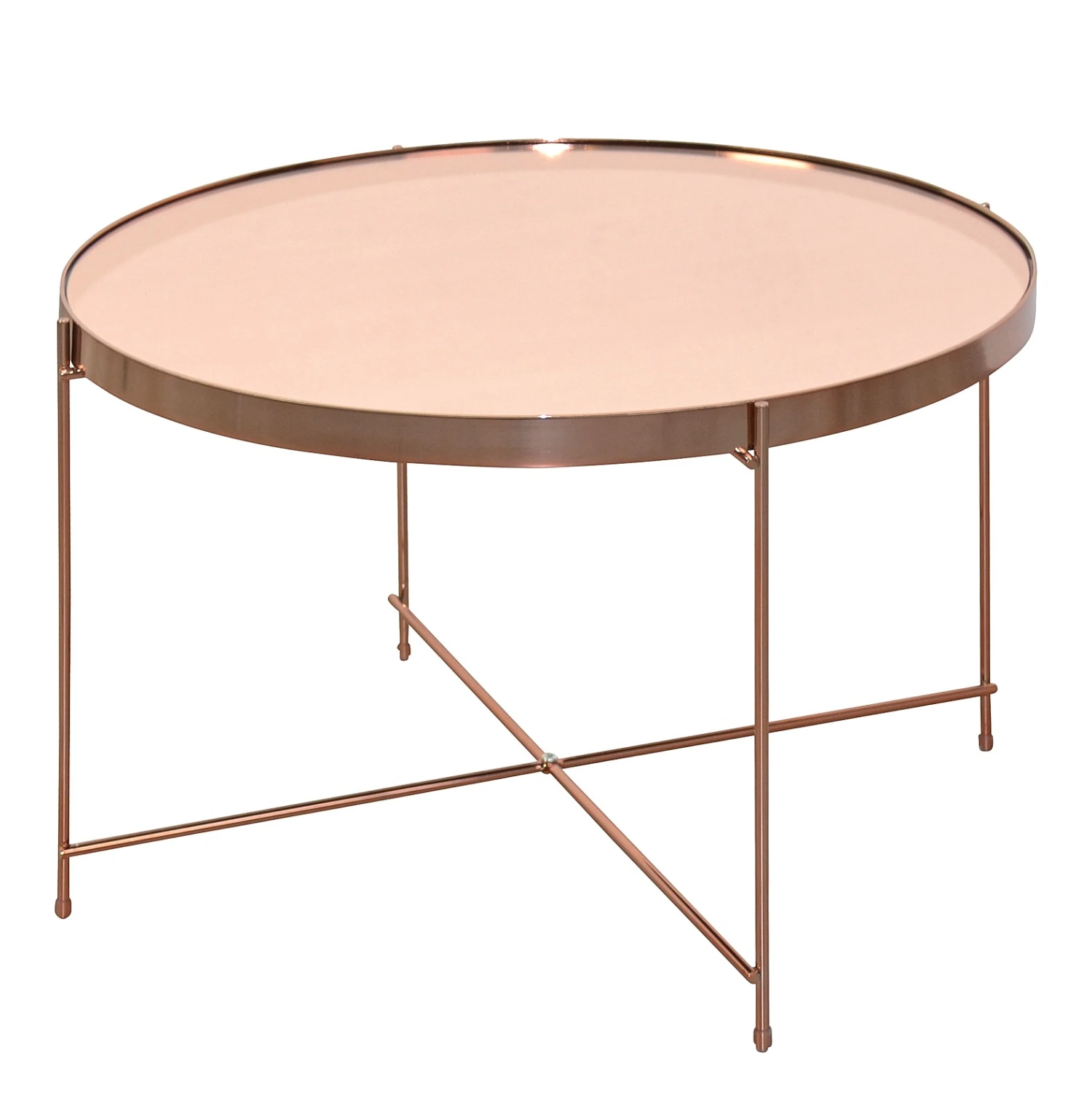 Norrwood Couchtisch Noxon - Glas / Metall - Roségold 1 Norrwood Couchtisch Noxon - Glas / Metall - Roségold