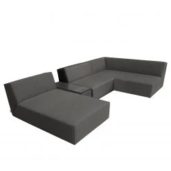 Tom Tailor Wohnlandschaft Elements III - Webstoff - Stoff TBO: 19 woven grey - Mit Schlaffunktion