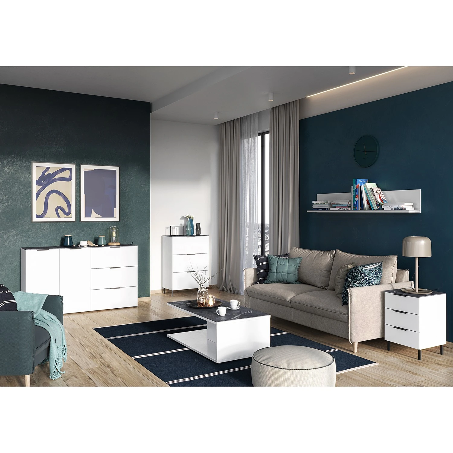 Germania Kommode California II - Weiß 2 Germania Kommode California II - Weiß – Bild 2