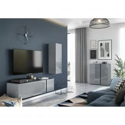 Germania Kommode Mesa II - Glas - Silbergrau / Graphit -Wohnzimmermöbel boutique en ligne 1000206712 200305 17323700249 MOOD DETAILS P000000001000206712 mood