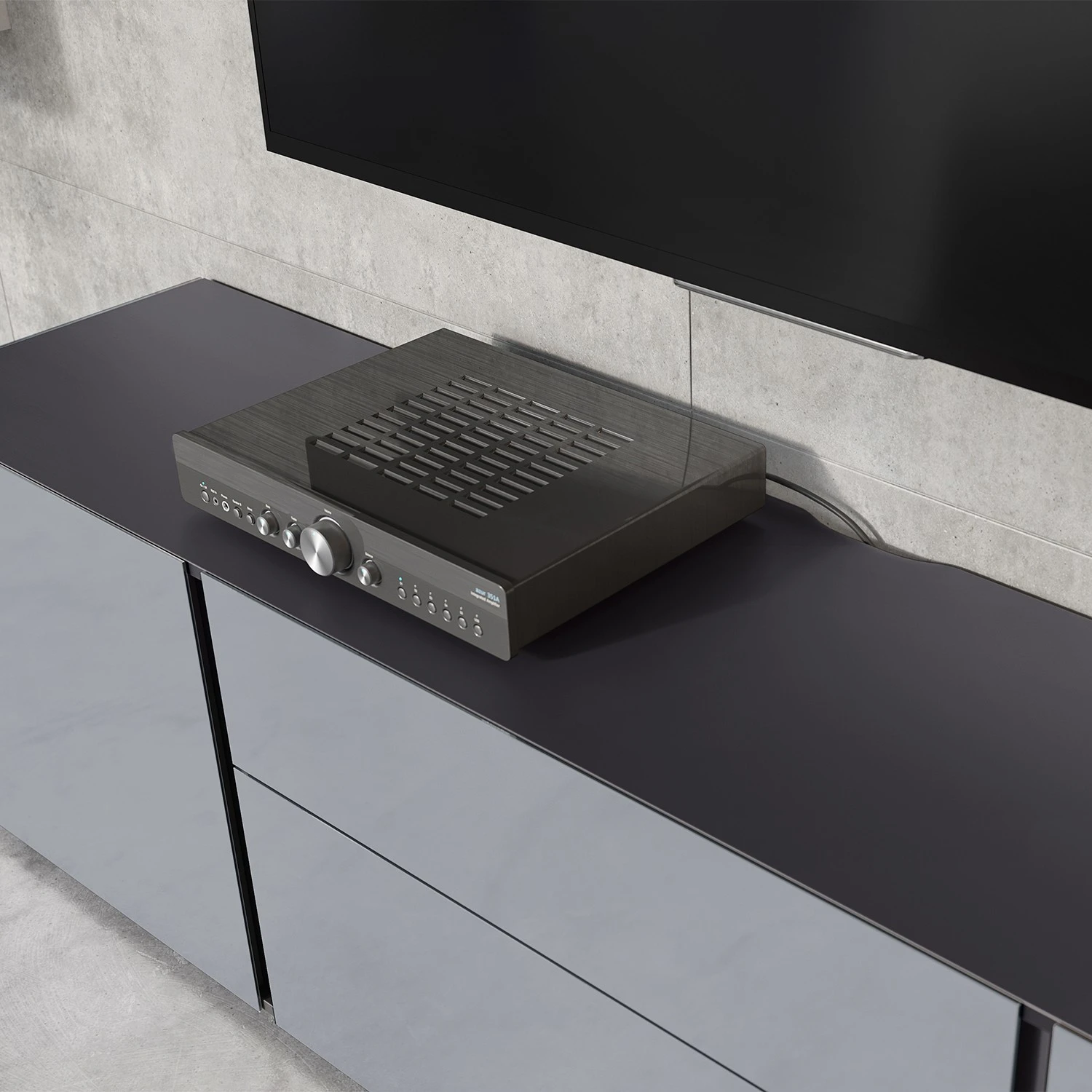 Germania TV-Lowboard Mesa II - Glas - Silbergrau / Graphit 6 Germania TV-Lowboard Mesa II - Glas - Silbergrau / Graphit – Bild 6