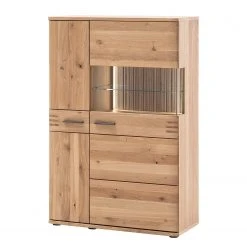 Loftscape Highboard Salvo - Eiche teilmassiv - Balkeneiche Bianco / Grau