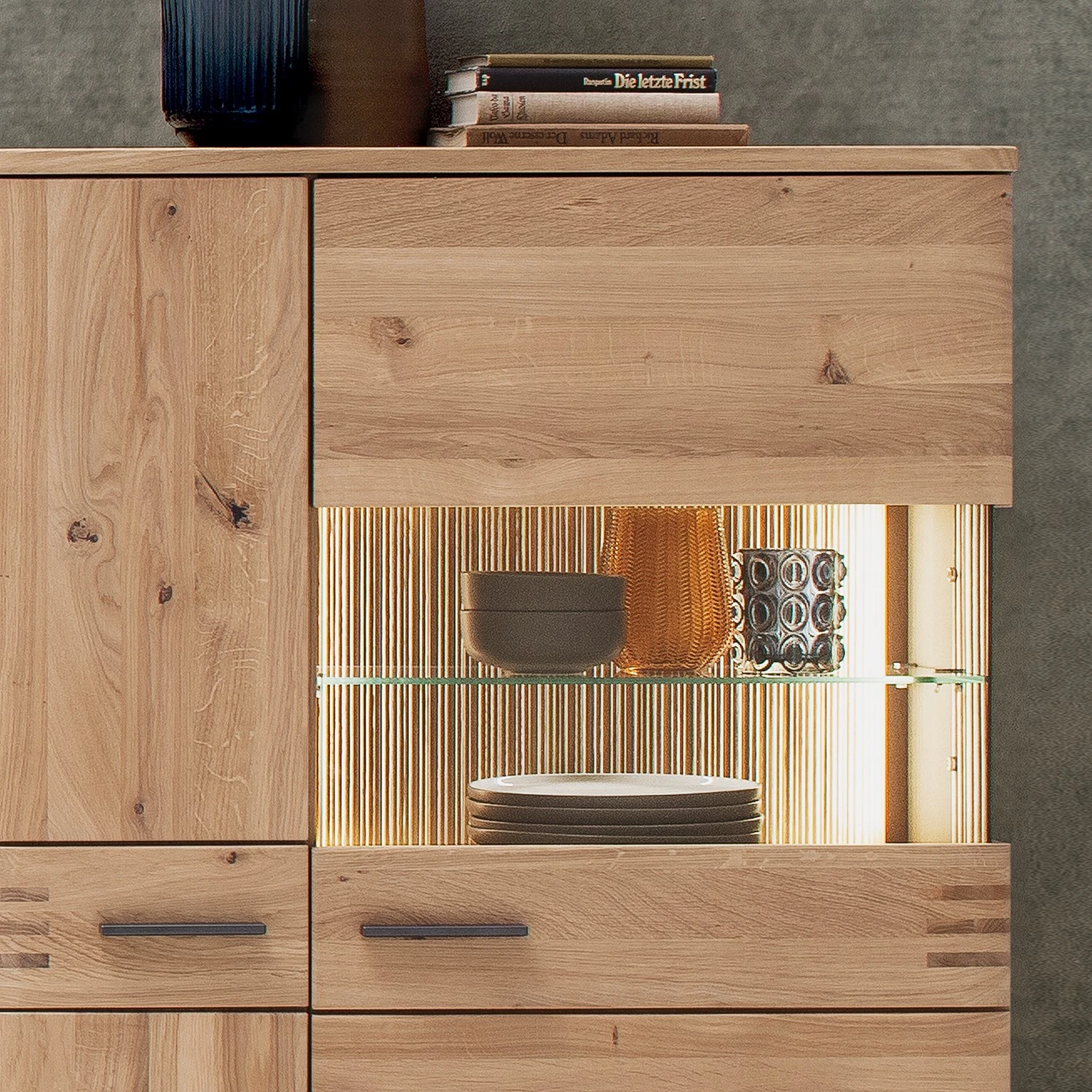 Loftscape Highboard Salvo - Eiche teilmassiv - Balkeneiche Bianco / Grau 7 Loftscape Highboard Salvo - Eiche teilmassiv - Balkeneiche Bianco / Grau – Bild 7