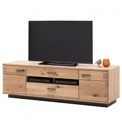 Loftscape TV-Lowboard Salvo - Eiche teilmassiv - Balkeneiche Bianco / Grau - Breite: 180 cm