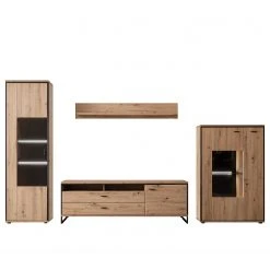 Loftscape Wohnwand Buena III (4-teilig) - Balkeneiche Dekor / Anthrazit -Wohnzimmermöbel boutique en ligne 1000207682 200305 06214800086 DETAILS P000000001000207682