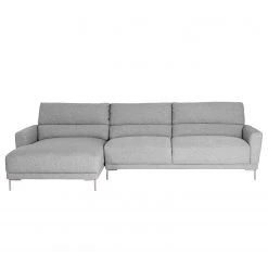 Fredriks Ecksofa Burney - Webstoff - Hellgrau - Longchair davorstehend links -Wohnzimmermöbel boutique en ligne 1000209160 200415 12010700153 DETAILS P000000001000209160