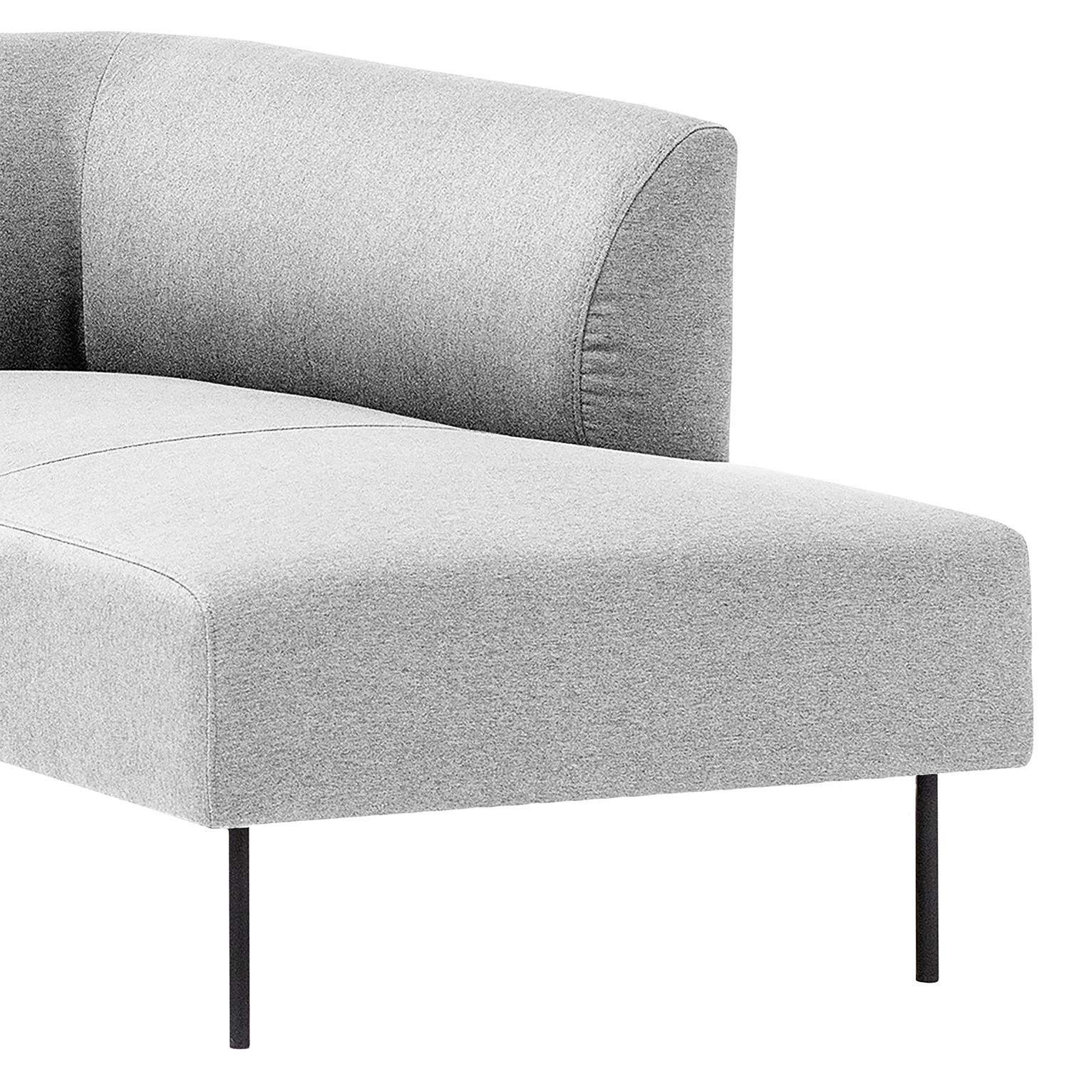 Fredriks Ecksofa Kolkki - Webstoff - Hellgrau - Longchair davorstehend links 5 Fredriks Ecksofa Kolkki - Webstoff - Hellgrau - Longchair davorstehend links – Bild 5