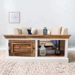 Maison Belfort Couchtisch Newhaven - Mango massiv - Mango / Weiß -Wohnzimmermöbel boutique en ligne 1000209374 210311 08073700005 DETAILS P000000001000209374