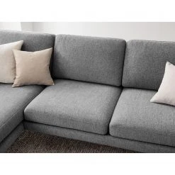 Fredriks Ecksofa Bellaire - Mischgewebe - Grau - Longchair davorstehend links - Silber -Wohnzimmermöbel boutique en ligne 1000209734 201110 13550700464 DETAILS P000000001000209734