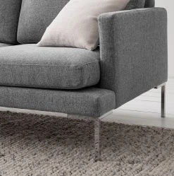 Fredriks Ecksofa Bellaire - Mischgewebe - Grau - Longchair davorstehend links - Silber -Wohnzimmermöbel boutique en ligne 1000209734 201110 13550700465 DETAILS P000000001000209734