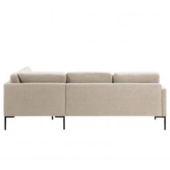 Fredriks Ecksofa Bellaire - Mischgewebe - Hellbeige - Ottomane davorstehend rechts - Schwarz -Wohnzimmermöbel boutique en ligne 1000209762 201110 13553400787 DETAILS P000000001000209762