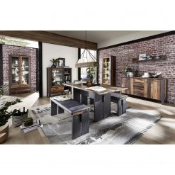 Red Living Highboard Blackpool II - Inkl. Beleuchtung - Altholz Dekor / Grau -Wohnzimmermöbel boutique en ligne 1000209807 210331 08331600006 MOOD DETAILS P000000001000209807 mood