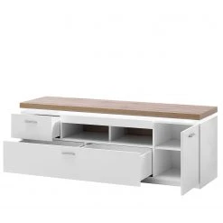 Loftscape Wohnwand Mundai II (3-teilig) - Inkl. Beleuchtung - Weiß / Eiche Wotan Dekor -Wohnzimmermöbel boutique en ligne 1000210798 200430 14333000060 DETAILS P000000001000210798