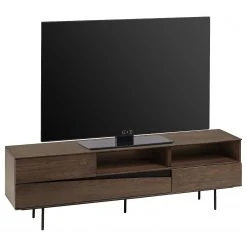 Red Living TV-Lowboard Kluuvi - Echtholzfurnier - Walnuss / Schwarz