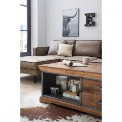 Ars manufacti Couchtisch Hunter - Mango massiv / Metall - Mango / Blaugrau -Wohnzimmermöbel boutique en ligne 1000211073 210225 12532900019 MOOD DETAILS P000000001000211073 mood