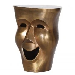 Jack & Alice Beistelltisch Cumby I - Aluminium - Messing Antik