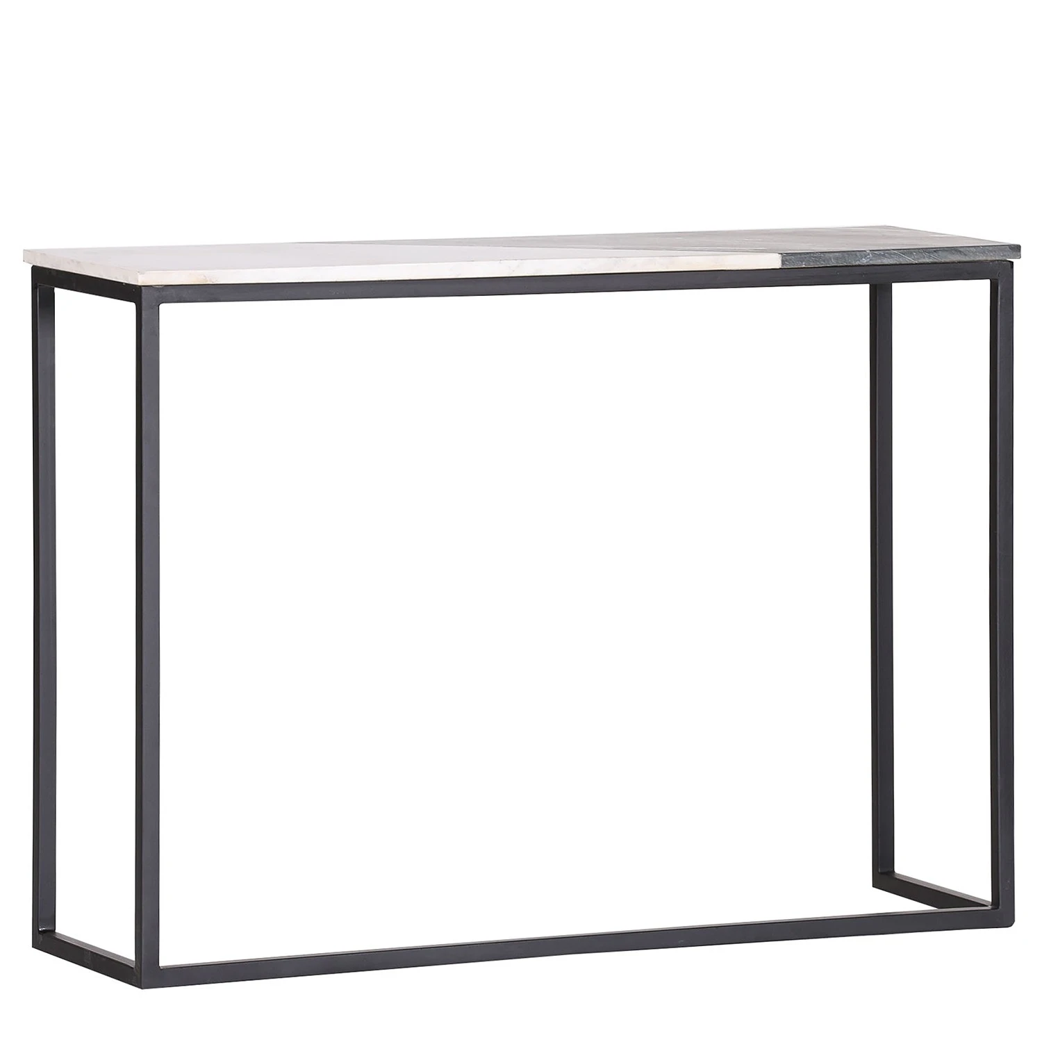 Jack & Alice Konsolentisch Daggett - Marmor / Metall - Marmor Schwarz / Marmor Weiß 1 Jack & Alice Konsolentisch Daggett - Marmor / Metall - Marmor Schwarz / Marmor Weiß
