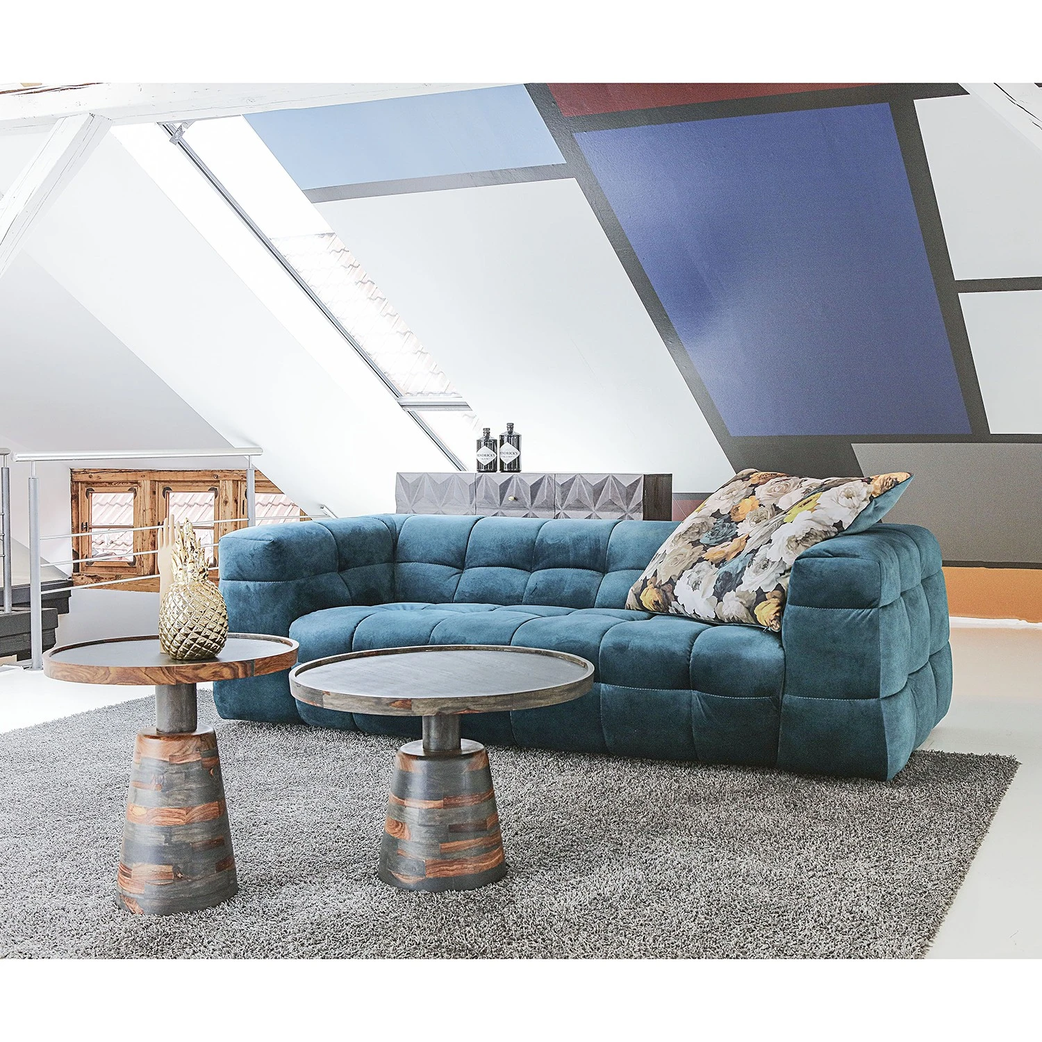 Naturoo Beistelltisch Brookwood V - Echtsteinfurnier / Sheesham massiv - Sheesham / Sheesham Blaugrau 2 Naturoo Beistelltisch Brookwood V - Echtsteinfurnier / Sheesham massiv - Sheesham / Sheesham Blaugrau – Bild 2