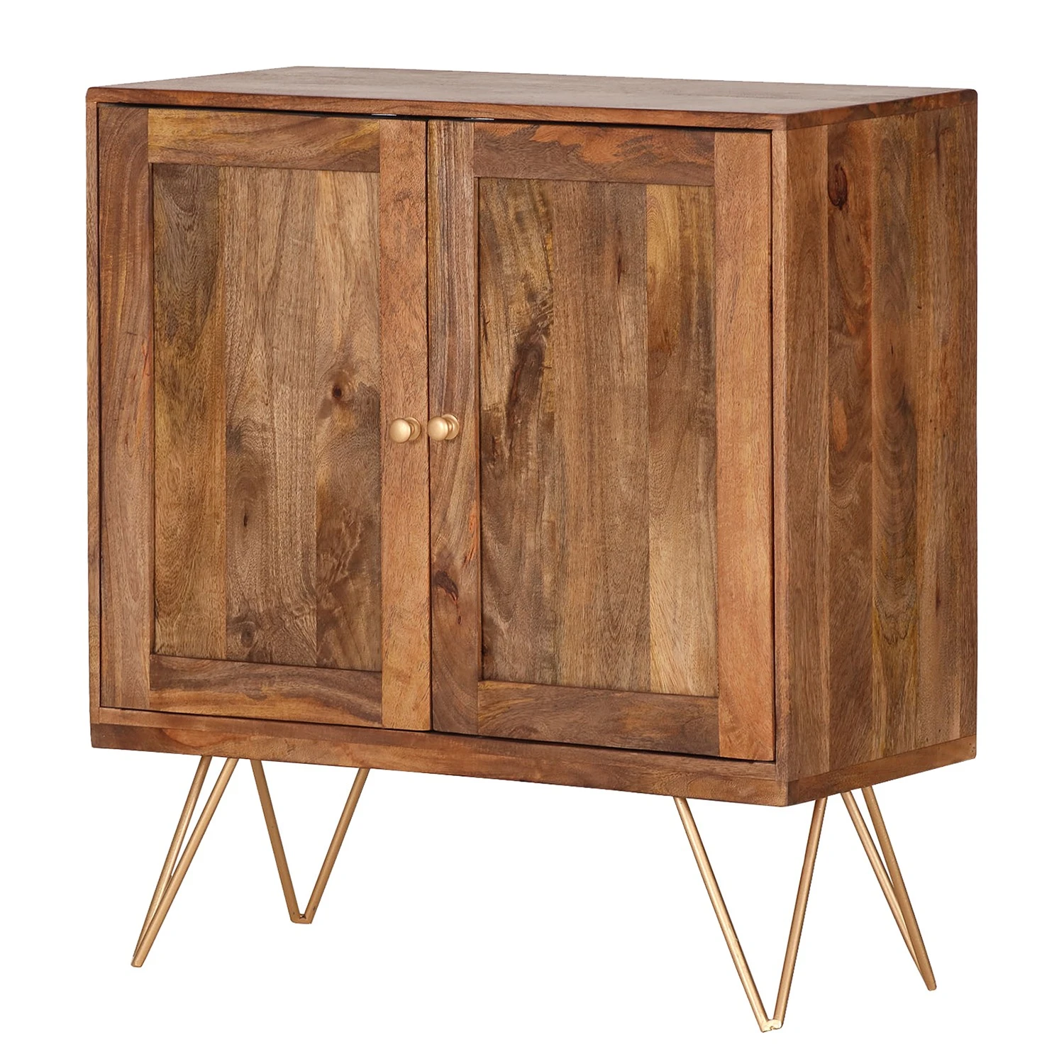 Naturoo Kommode Nyack III - Mango massiv / Wiener Geflecht - Mango / Gold 2 Naturoo Kommode Nyack III - Mango massiv / Wiener Geflecht - Mango / Gold – Bild 2