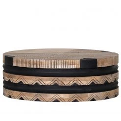 Red Living Couchtisch Edgewood I - Mango massiv - Mango / Mango Schwarz