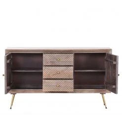 Naturoo Sideboard Turlock - Mango massiv / Metall - Mango / Gold -Wohnzimmermöbel boutique en ligne 1000211467 200504 13495000234 DETAILS P000000001000211467