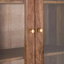 Naturoo Vitrinenschrank Nyack - Mango massiv / Wiener Geflecht - Mango / Gold 5 Naturoo Vitrinenschrank Nyack - Mango massiv / Wiener Geflecht - Mango / Gold -Wohnzimmermöbel boutique en ligne 1000211479 200504 13495400269 DETAILS P000000001000211479