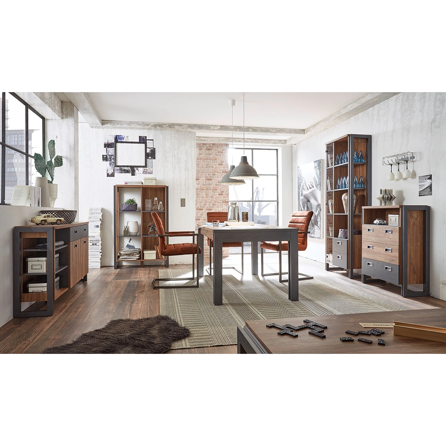 Ars manufacti Sideboard Marton - Eiche Stirling Dekor / Anthrazit 2 Ars manufacti Sideboard Marton - Eiche Stirling Dekor / Anthrazit – Bild 2